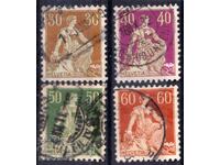 Switzerland 1908 - "Seated Helvetia" - Lot of 4 Classics, Stamp