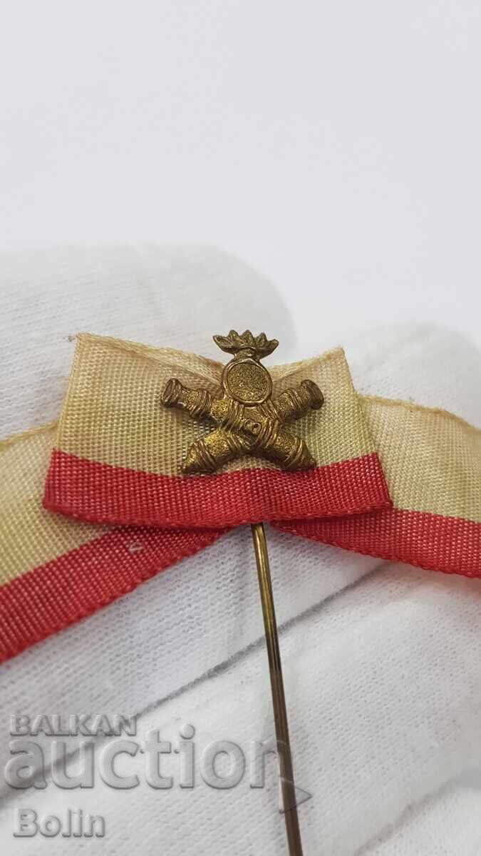 Very rare Bulgarian Royal Artillery sign, badge, ribbon - 5 Very rare Bulgarian Royal Artillery sign, badge, ribbon - 5