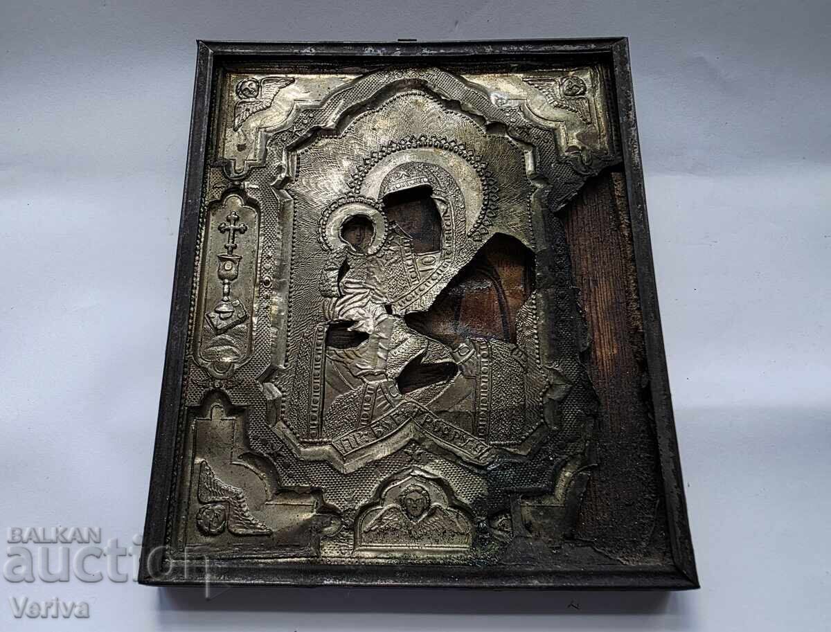 ΠΑΛΑΙΑ ΕΠΙΧΡΥΣΩΜΕΝΗ ΕΙΚΟΝΑ ΤΗΣ ΠΑΝΑΓΙΑΣ ΤΡΙΧΕΙΡΟΥΣΑΣ - ΤΡΙΑΒΝΑ με τιμή 128.77 BGN | € 65.84 ΠΑΛΑΙΑ ΕΠΙΧΡΥΣΩΜΕΝΗ ΕΙΚΟΝΑ ΤΗΣ ΠΑΝΑΓΙΑΣ ΤΡΙΧΕΙΡΟΥΣΑΣ - ΤΡΙΑΒΝΑ με τιμή 128.77 BGN | € 65.84