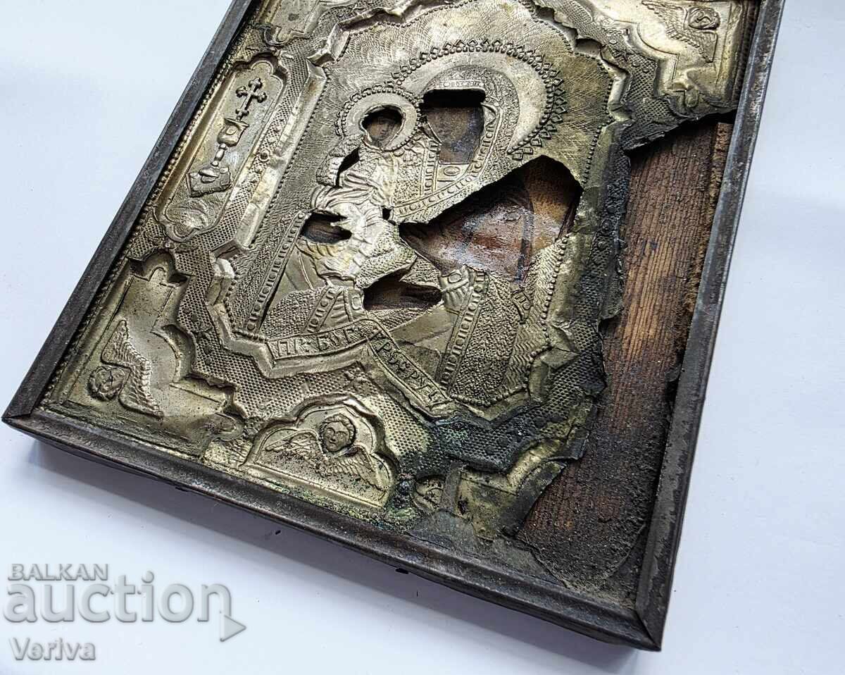 ΠΑΛΑΙΑ ΕΠΙΧΡΥΣΩΜΕΝΗ ΕΙΚΟΝΑ ΤΗΣ ΠΑΝΑΓΙΑΣ ΤΡΙΧΕΙΡΟΥΣΑΣ - ΤΡΙΑΒΝΑ - 6 ΠΑΛΑΙΑ ΕΠΙΧΡΥΣΩΜΕΝΗ ΕΙΚΟΝΑ ΤΗΣ ΠΑΝΑΓΙΑΣ ΤΡΙΧΕΙΡΟΥΣΑΣ - ΤΡΙΑΒΝΑ - 6