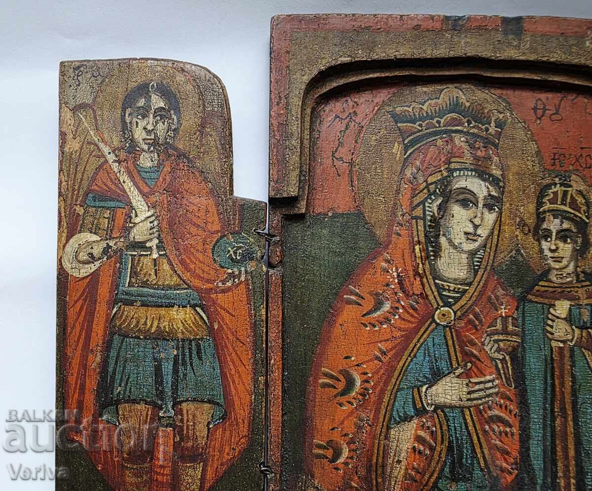 19ος ΑΙ., ΠΑΛΑΙΟ ΤΡΙΠΤΥΧΟ ΜΕ ΘΕΟΤΟΚΟ ΚΑΙ ΒΡΕΦΟΣ - 5 19ος ΑΙ., ΠΑΛΑΙΟ ΤΡΙΠΤΥΧΟ ΜΕ ΘΕΟΤΟΚΟ ΚΑΙ ΒΡΕΦΟΣ - 5