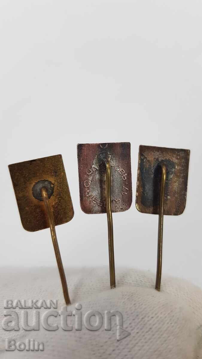 3 pcs. Tsarist badges, RSDP signs badge, pin - 6