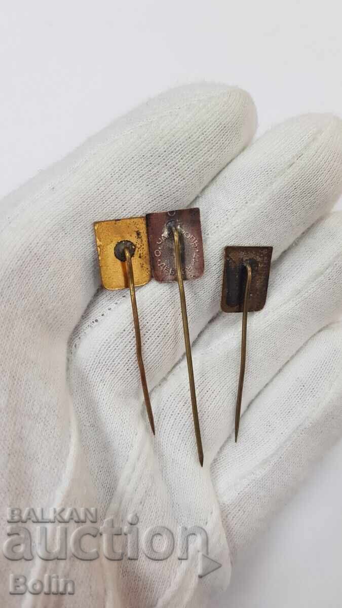 3 pcs. Tsarist badges, RSDP signs badge, pin - 7