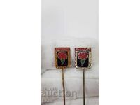 2 pcs. Tsar badges, RSDLP signs, badge