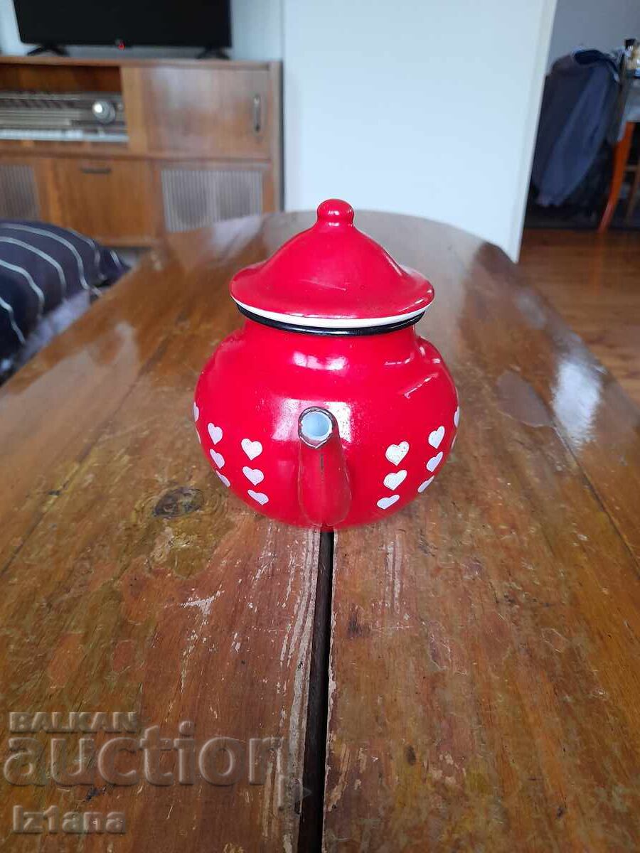 Old enamel teapot with price 27.00 BGN | € 13.80