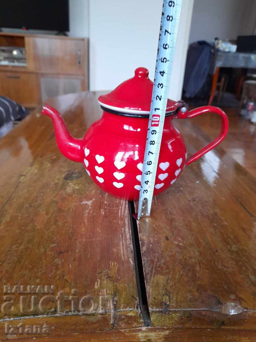 Old enamel teapot - 7