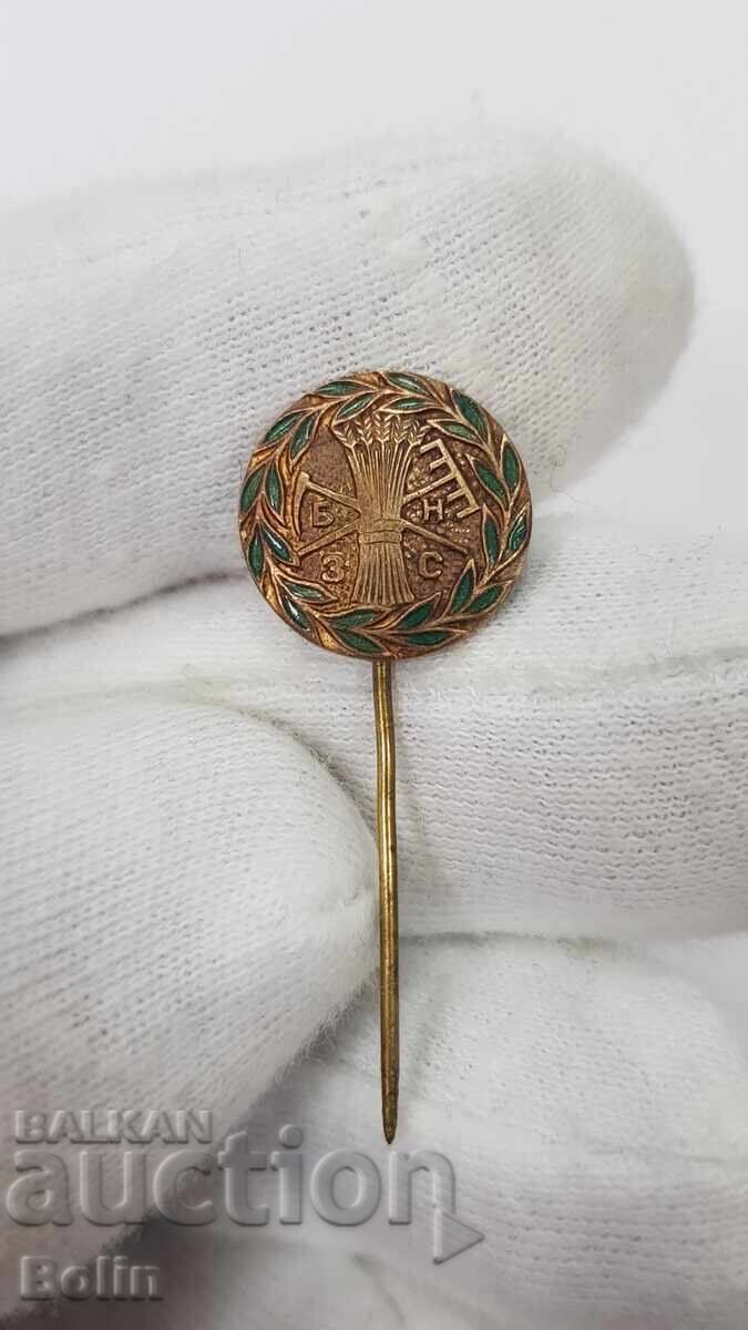 Rare Party Royal Badge, BZNS (Bulgarian Agrarian National Union) Badge Rare Party Royal Badge, BZNS (Bulgarian Agrarian National Union) Badge