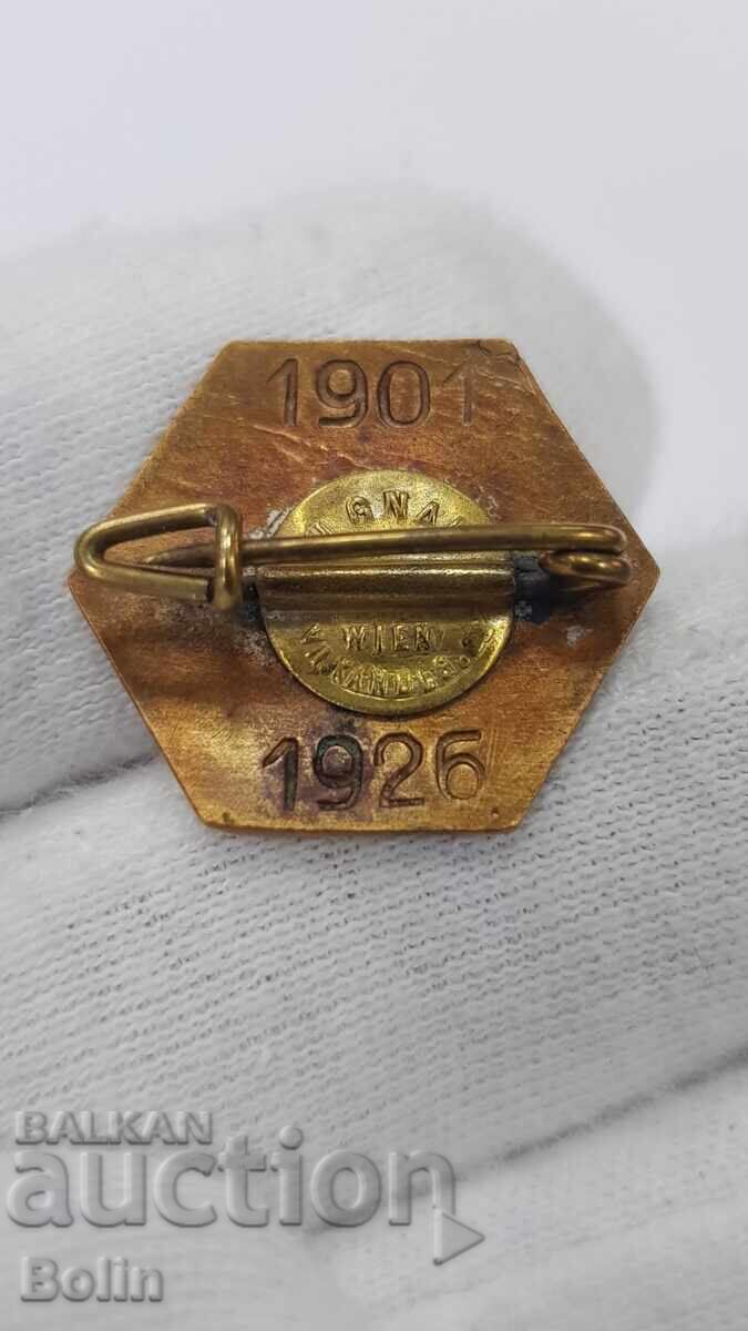 Рядък царски знак, значка  Български Женски Съюз 1901-1926 г - 5