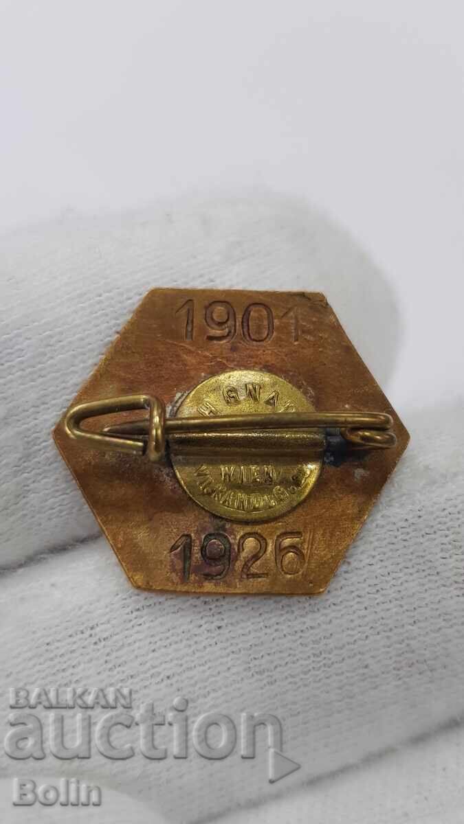 Рядък царски знак, значка  Български Женски Съюз 1901-1926 г - 6