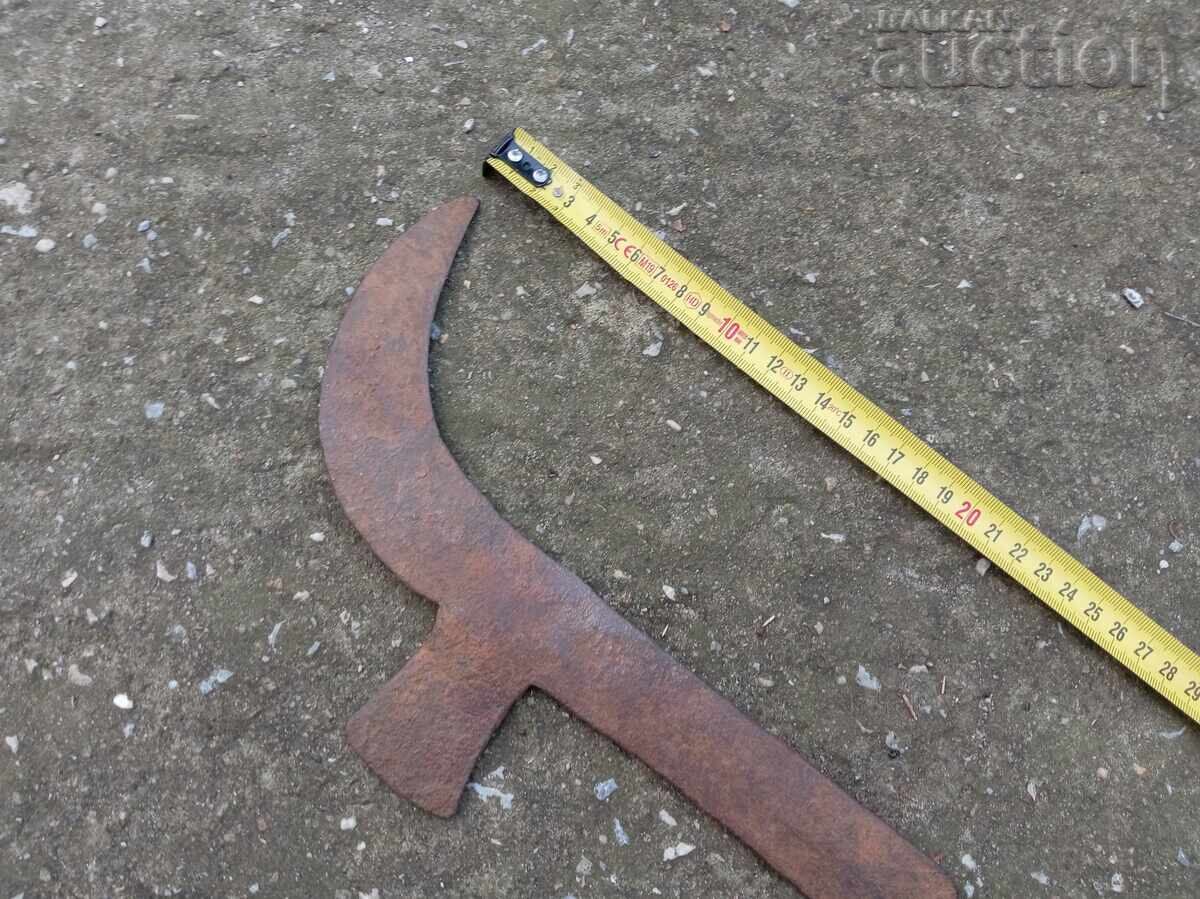 старинен ПРИМИТИВЕН косер ръчно кован - 5