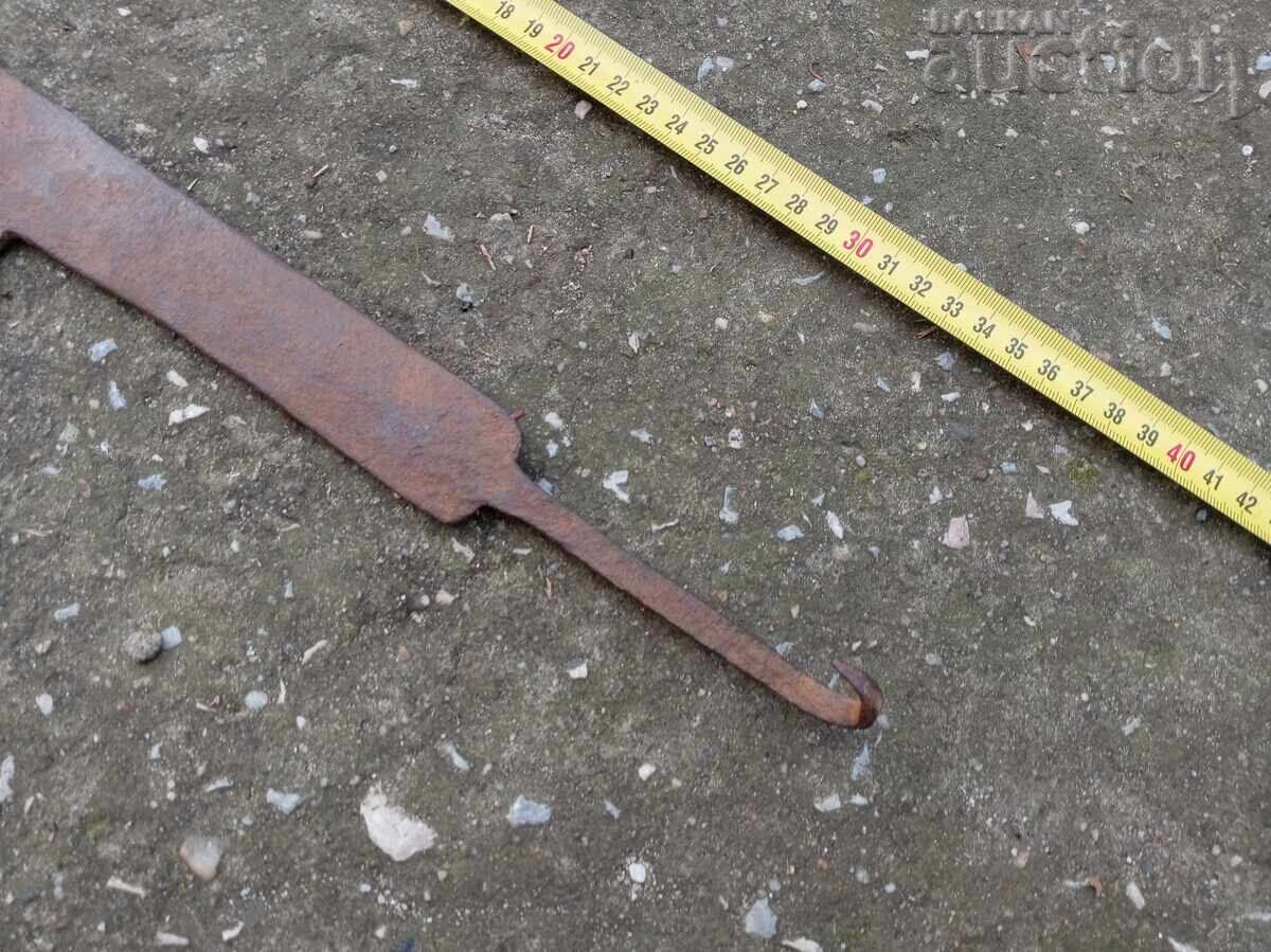 старинен ПРИМИТИВЕН косер ръчно кован - 6