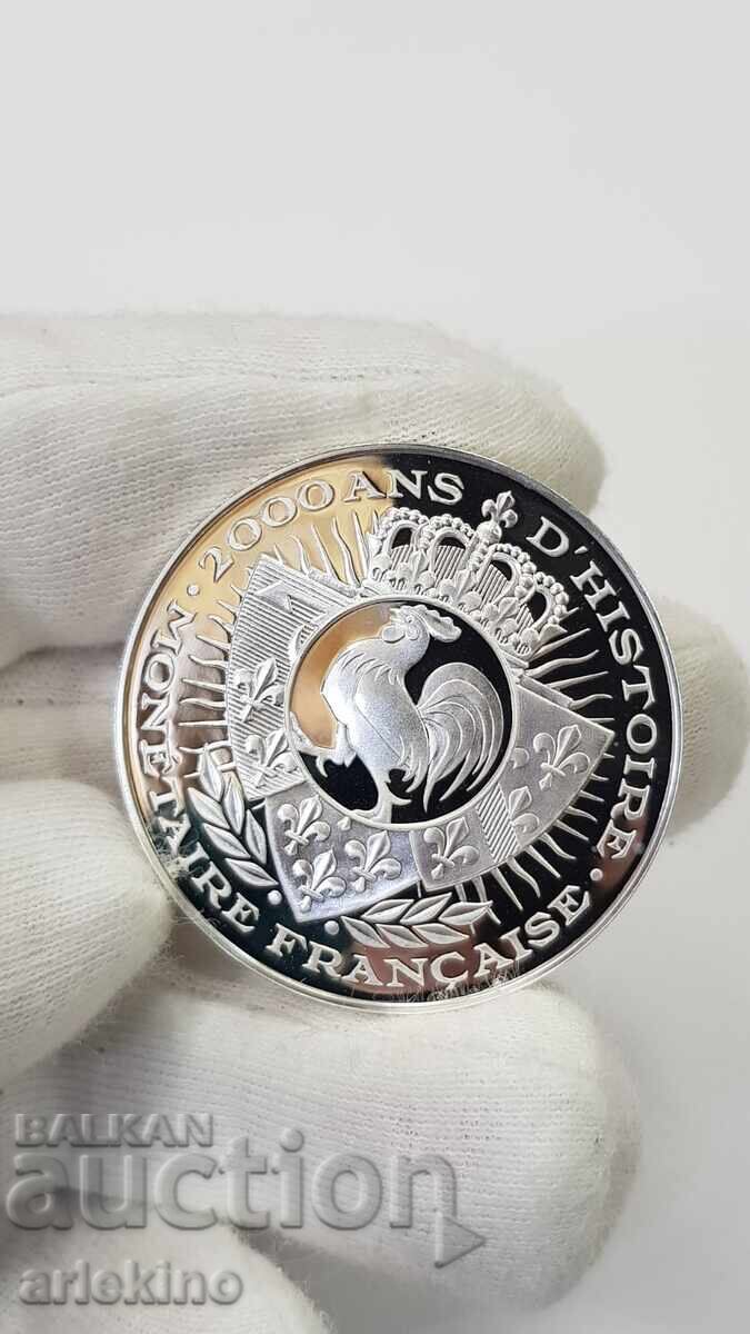 Delivery of Collectible Silver, Gold-plated Coin, Medal France 999 AD