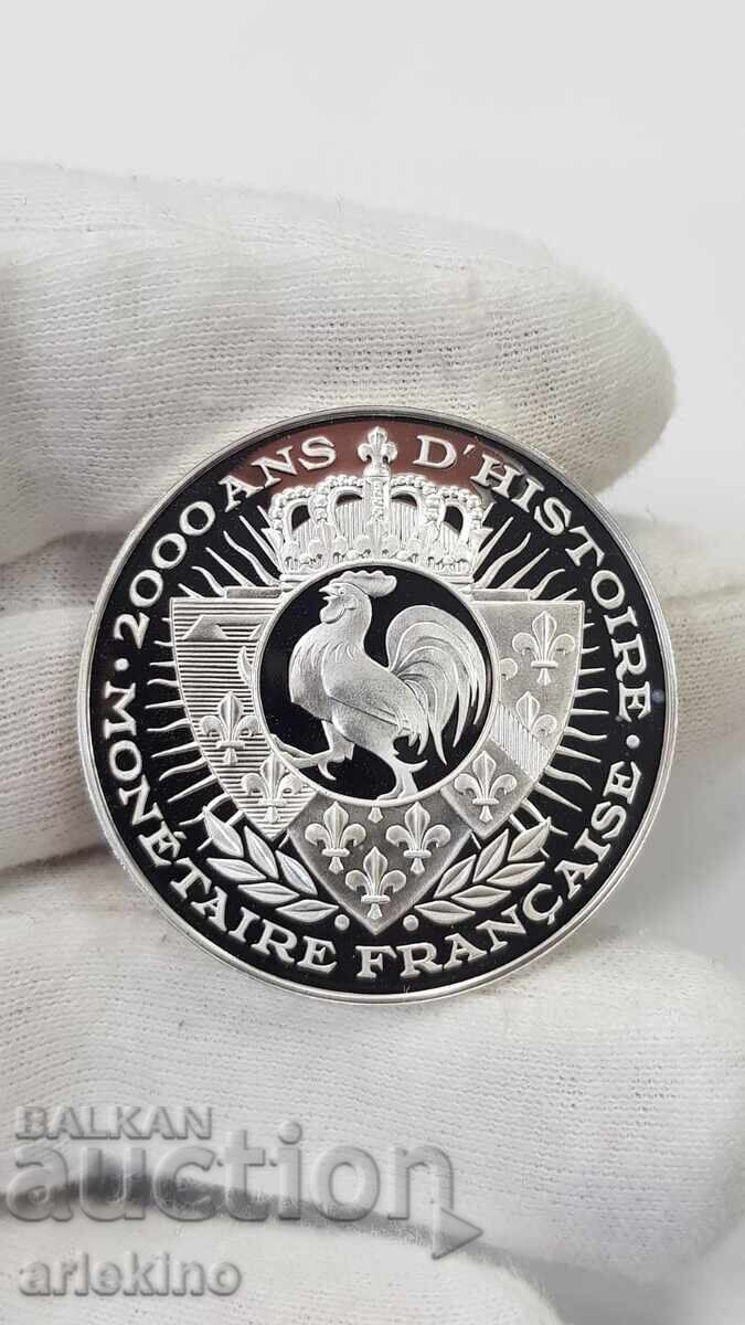 Collectible Silver, Gold-plated Coin, Medal France 999 AD - 5