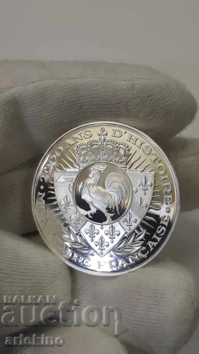 Collectible Silver, Gold-plated Coin, Medal France 999 AD - 7