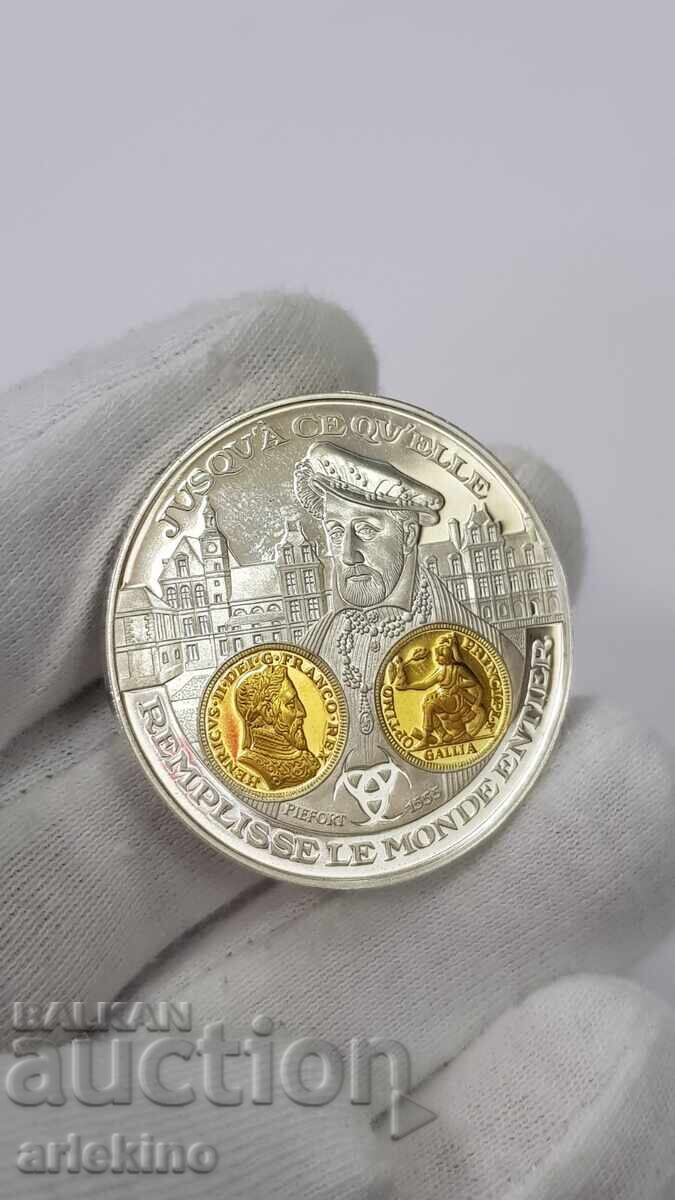 Collectible Silver, Gold-plated Coin, Medal France 999 AD with price 78.00 BGN | € 39.88 Collectible Silver, Gold-plated Coin, Medal France 999 AD with price 78.00 BGN | € 39.88