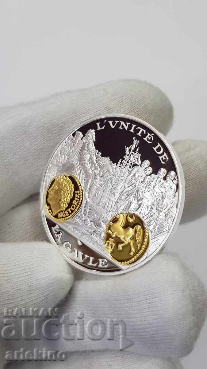 Collectible Silver, Gold-plated Coin, Medal France 999 AD with price 100.00 BGN | € 51.13 Collectible Silver, Gold-plated Coin, Medal France 999 AD with price 100.00 BGN | € 51.13