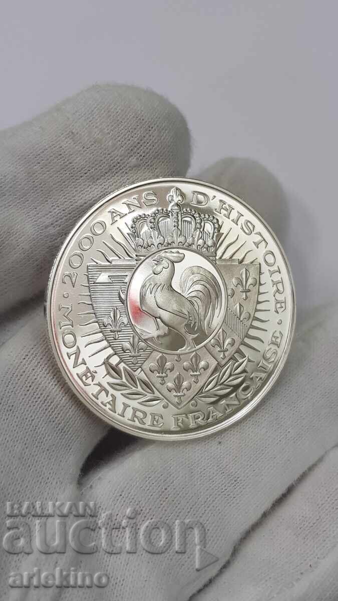 Delivery of Collectible Silver, Gold-plated Coin, Medal France 999 AD Delivery of Collectible Silver, Gold-plated Coin, Medal France 999 AD