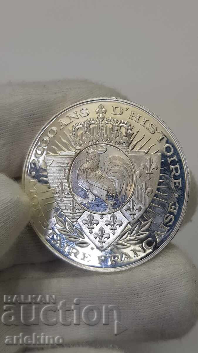 Collectible Silver, Gold-plated Coin, Medal France 999 AD - 5