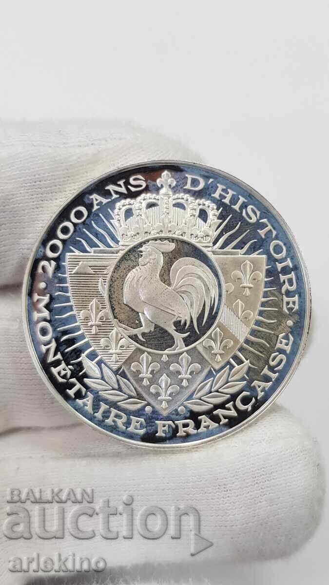 Collectible Silver, Gold-plated Coin, Medal France 999 AD - 6