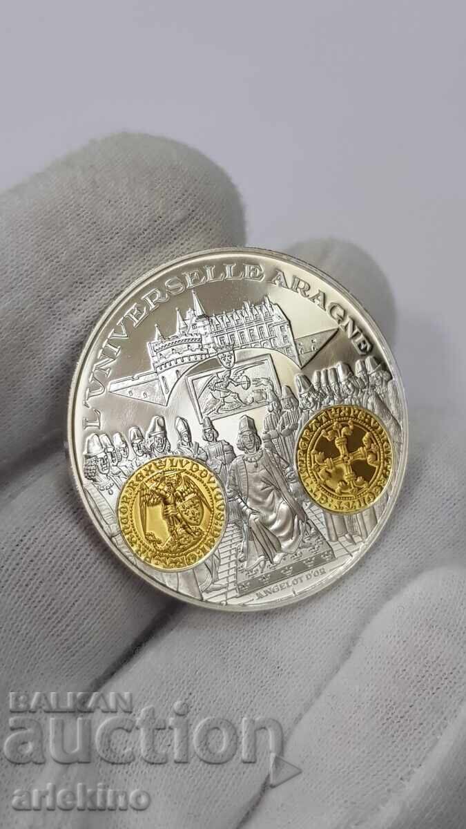 Collectible Silver, Gold-plated Coin, Medal France 999 AD with price 88.00 BGN | € 44.99 Collectible Silver, Gold-plated Coin, Medal France 999 AD with price 88.00 BGN | € 44.99