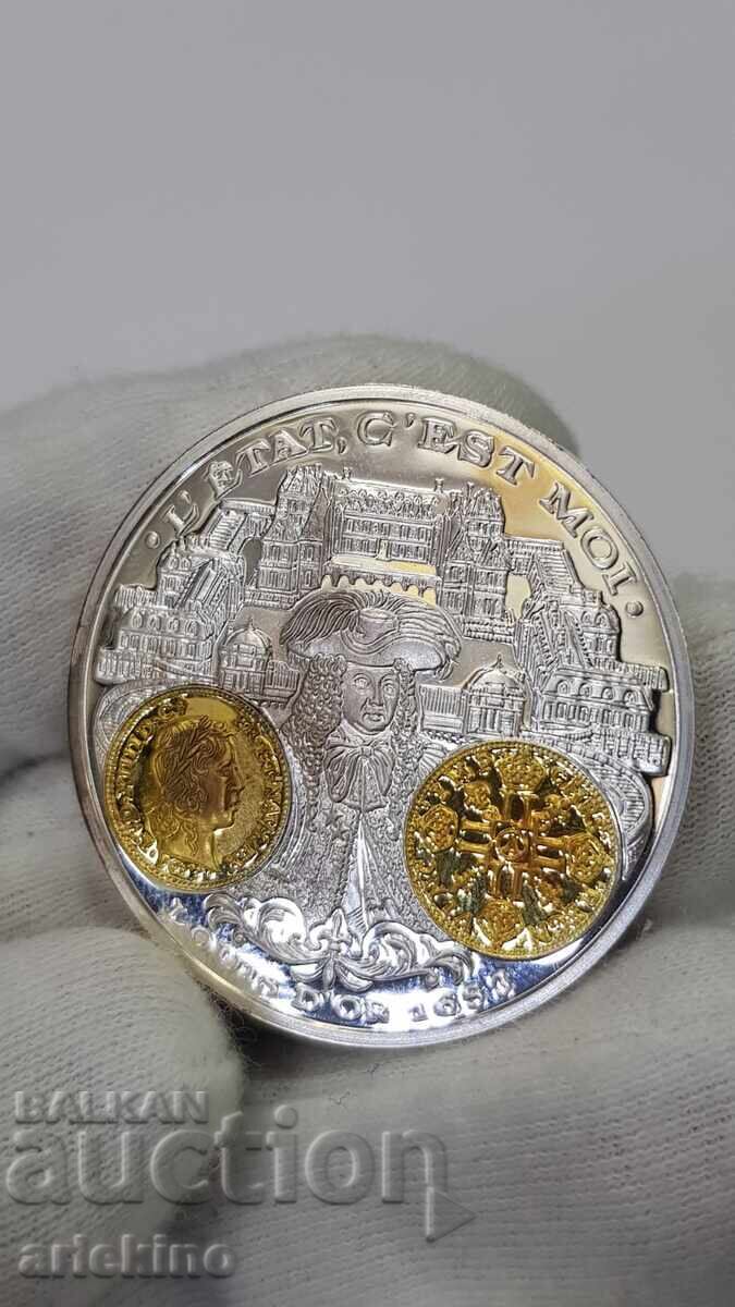 Collectible Silver, Gold-plated Coin, Medal France 999 AD with price 80.00 BGN | € 40.90