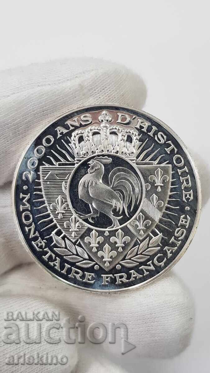 Collectible Silver, Gold-plated Coin, Medal France 999 AD - 6