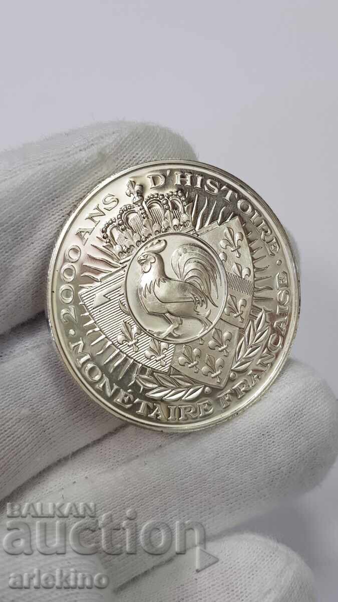 Collectible Silver, Gold-plated Coin, Medal France 999 AD - 7