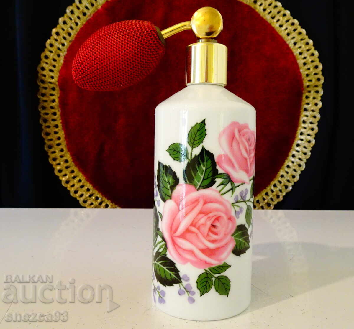 Porcelain perfume bottle Ilona Western Germany, rose