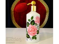 Sticlă de parfum din porțelan Ilona Western Germany, trandafir