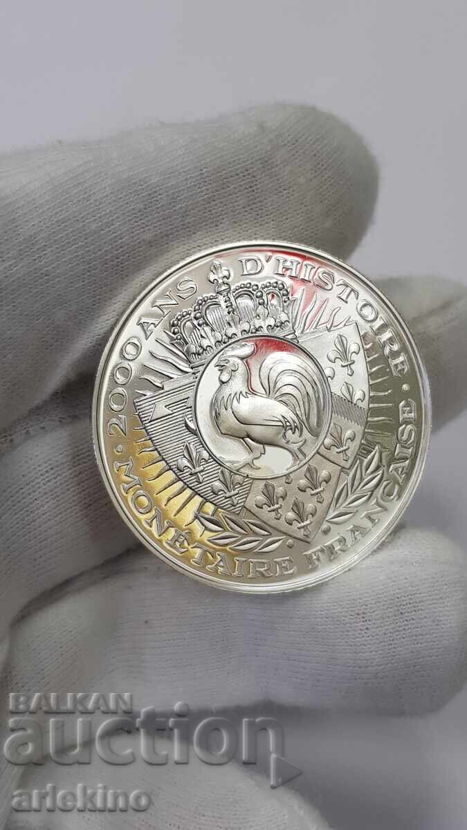 Collectible Silver, Gold-plated Coin, Medal France 999 AD - 5