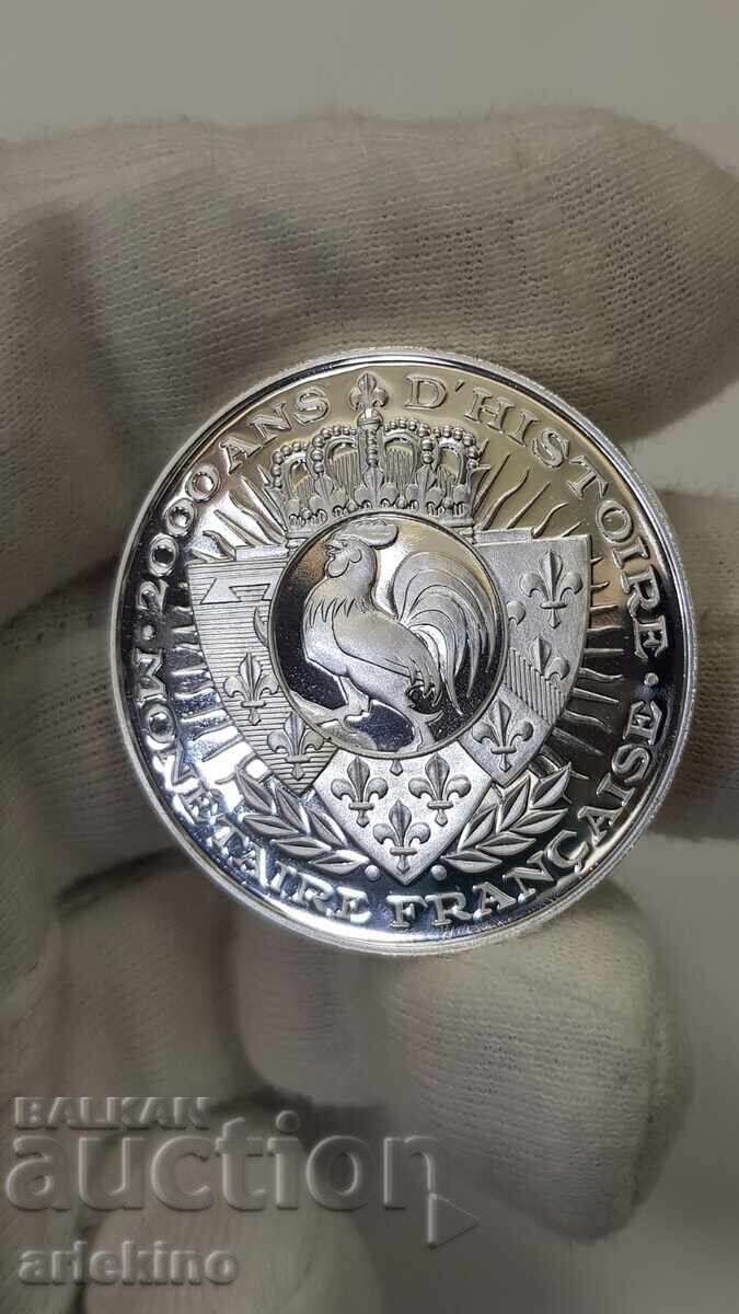 Collectible Silver, Gold-plated Coin, Medal France 999 AD - 6