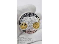 Collectible Silver, Gold-plated Coin, Medal France 999 AD