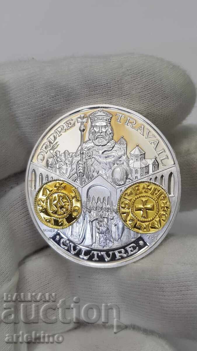 Collectible Silver, Gold-plated Coin, Medal France 999 AD with price 95.00 BGN | € 48.57 Collectible Silver, Gold-plated Coin, Medal France 999 AD with price 95.00 BGN | € 48.57