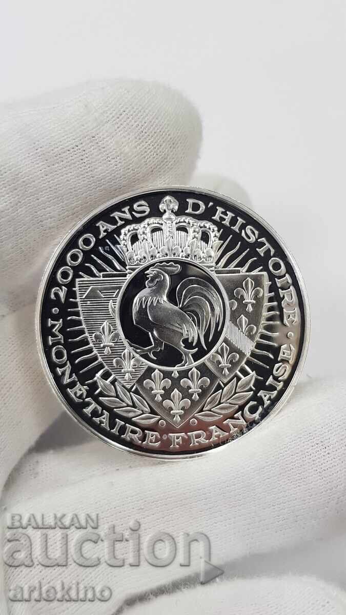 Delivery of Collectible Silver, Gold-plated Coin, Medal France 999 AD Delivery of Collectible Silver, Gold-plated Coin, Medal France 999 AD