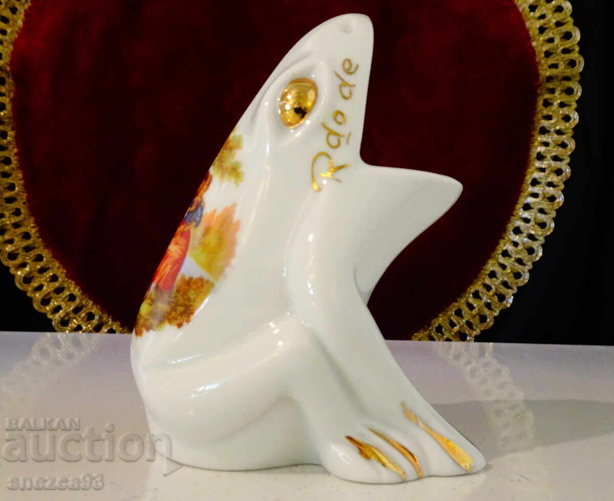 Porcelain Frog Figure, Fragonard, Painting by A. Watteau - 5