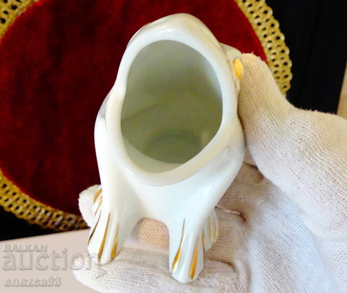 Porcelain Frog Figure, Fragonard, Painting by A. Watteau - 6