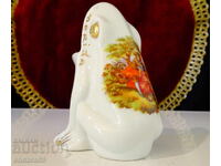Porcelain Frog Figure, Fragonard, Painting by A. Watteau