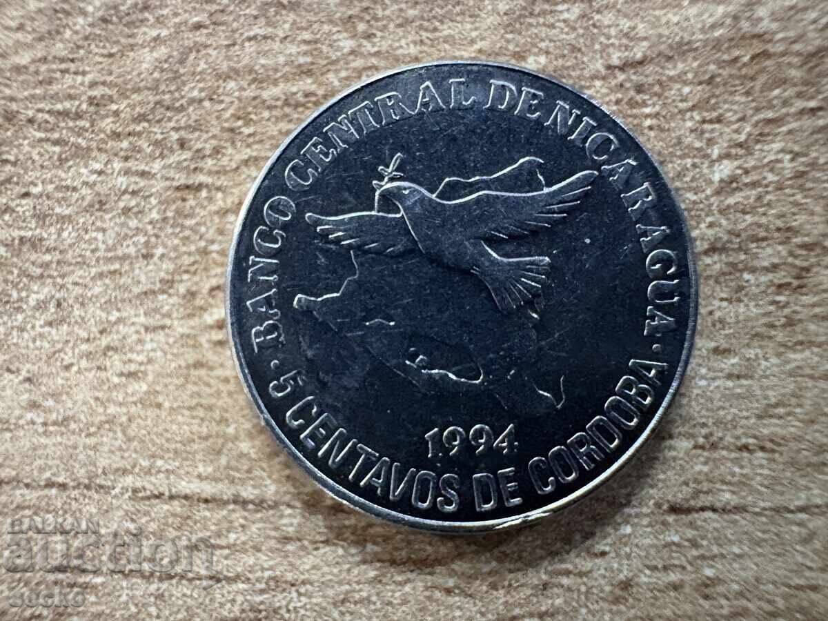 Νικαράγουα - 5 σεντάβος (1994) Νικαράγουα - 5 σεντάβος (1994)