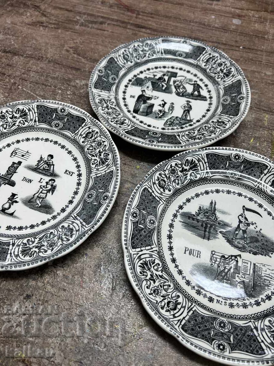 Πορσελάνινες πιατέλες παρτίδα Gien France - 5