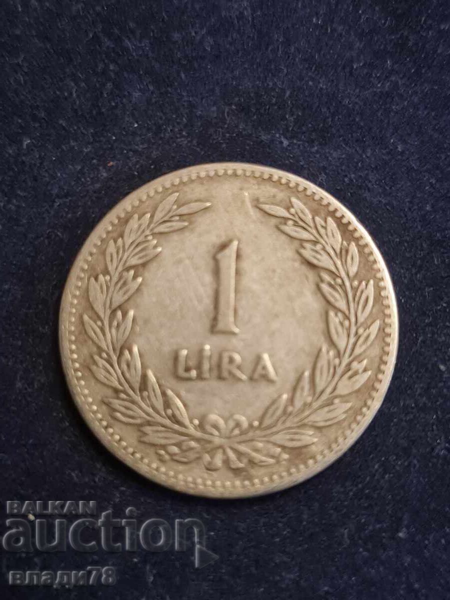 Delivery of Silver Coin 1 Lira 1947 Delivery of Silver Coin 1 Lira 1947