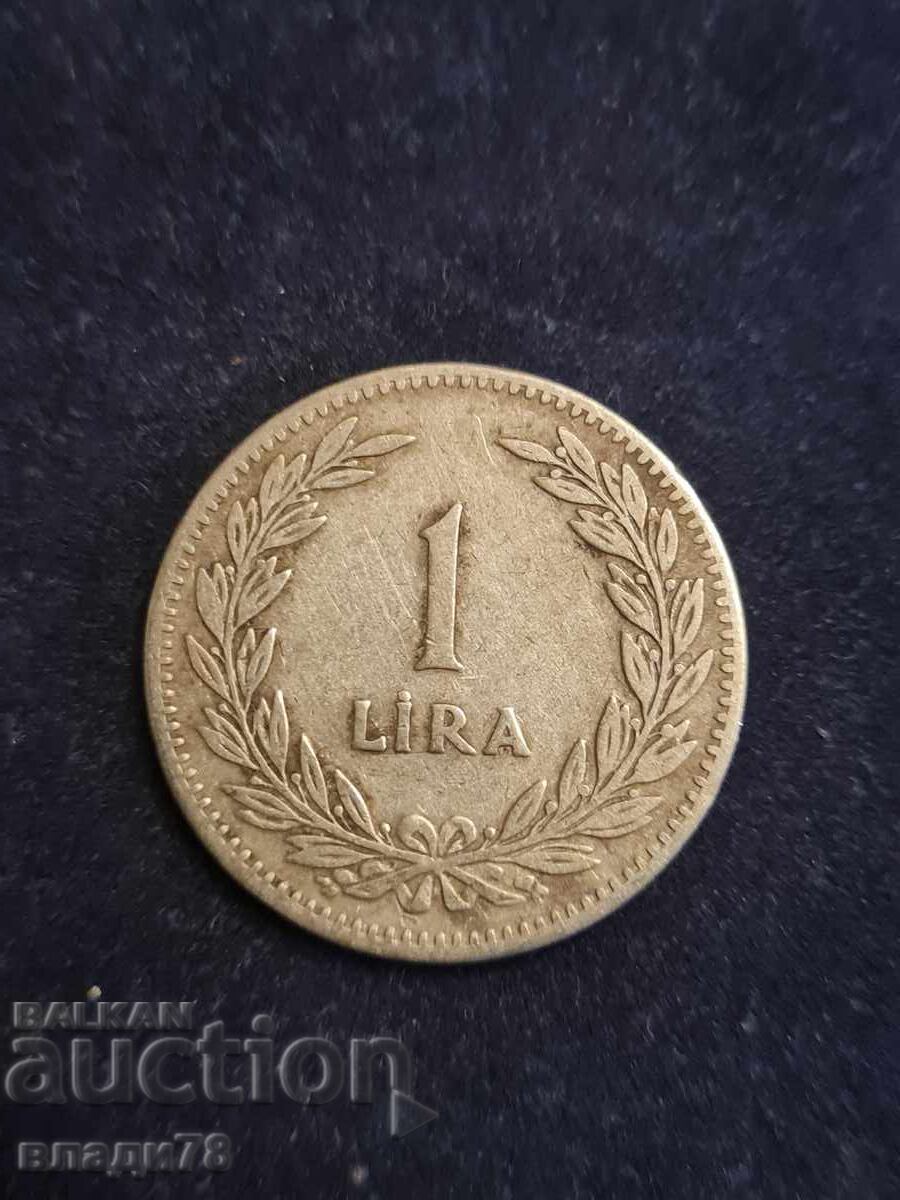 Silver Coin 1 Lira 1947 - 6 Silver Coin 1 Lira 1947 - 6