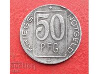 Γερμανία-Βάδη-Βυρτεμβέργη-Έμπινγκεν-50 πφένιχ 1918