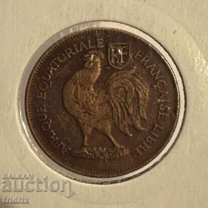 Εξωαφρικανικό φράγκο / Equatorial Africa 1 φράγκο 1943 με τιμή 27.00 BGN | € 13.80