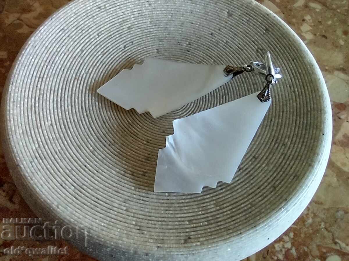 Licitație Cercei atractivi sidef și argint