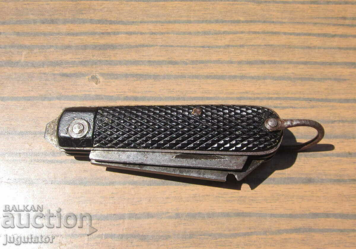 WW2 German soldiers military pocket knife with bullet hole