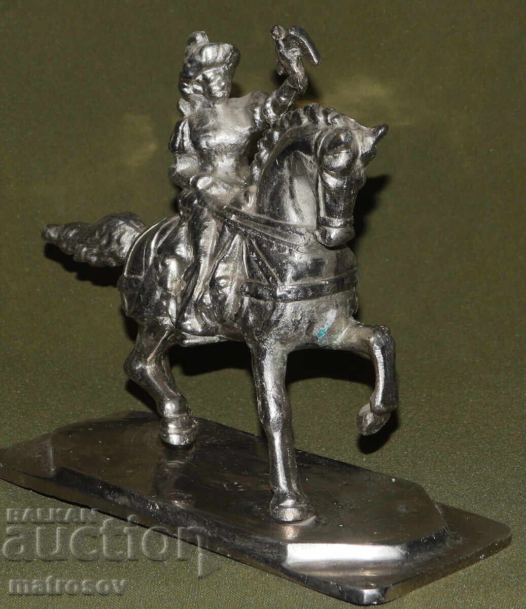 Μεταλλικό γλυπτό Κυνηγός με γεράκι - 5