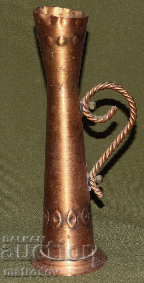 Vază din cupru, lucrată manual - 5