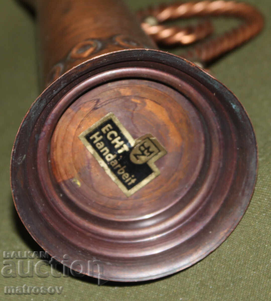 Vază din cupru, lucrată manual - 7