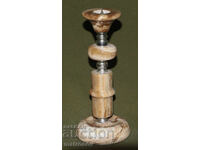 Sfeșnic din onix lucrat manual