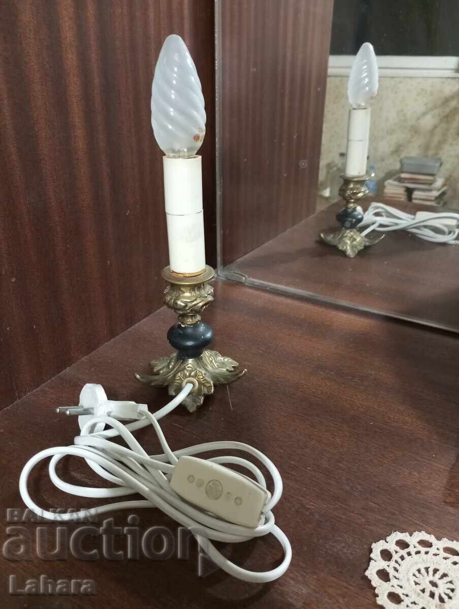 Auction  Beautiful night lamp imitating a candlestick